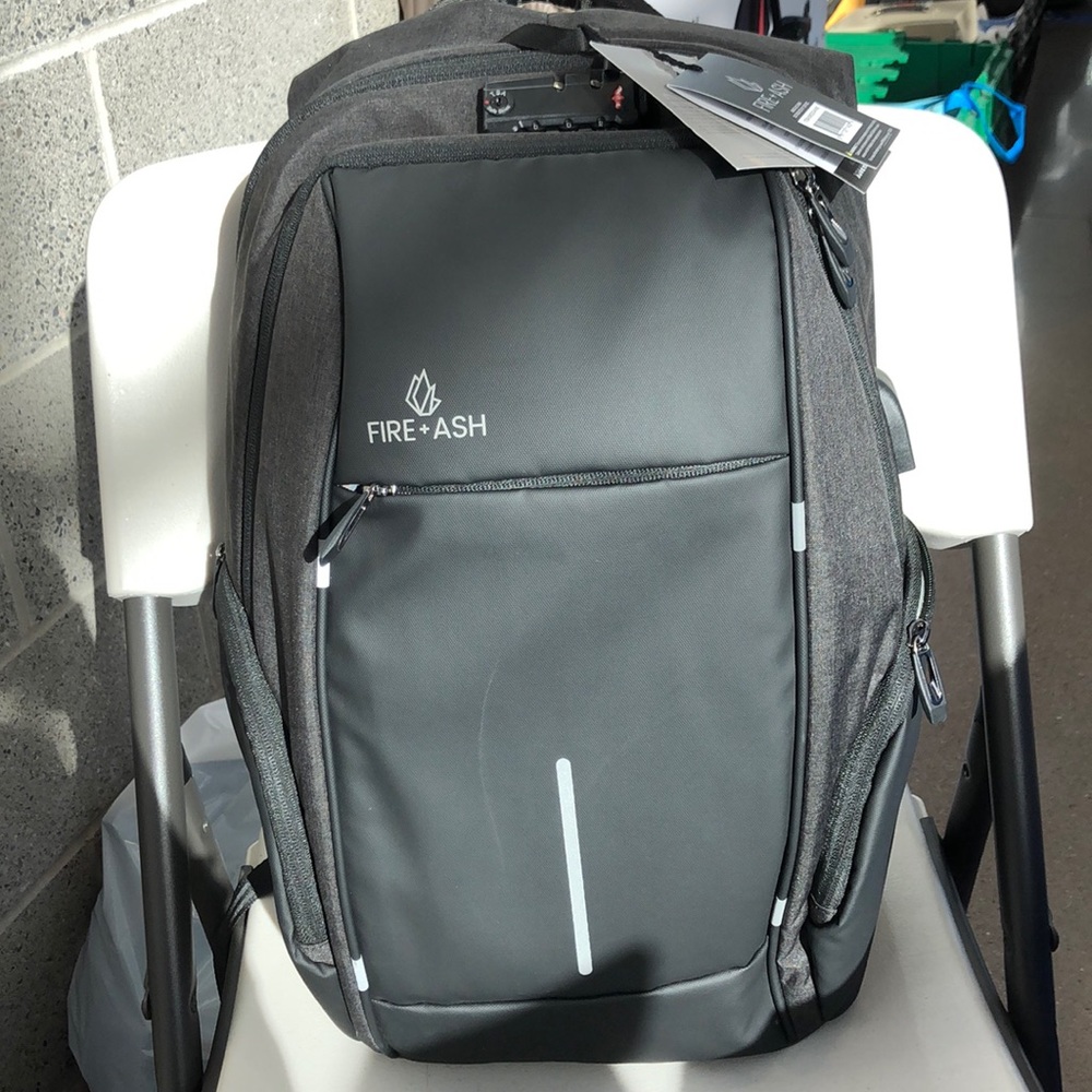 FIRE + ASH 35L BLACK BACKPACK